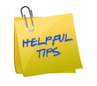helpful tips post it illustration design