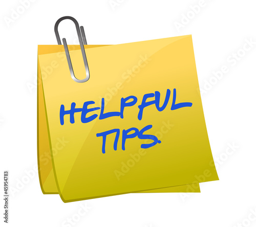 Illustration: helpful tips post it illustration design helpful tips post it illustration design