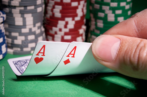 Photo: Two aces and chips Two aces and chips