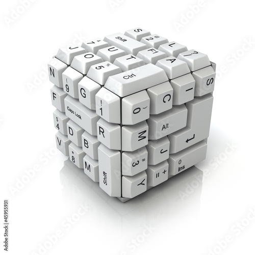 Illustration: Keyboard cube Keyboard cube