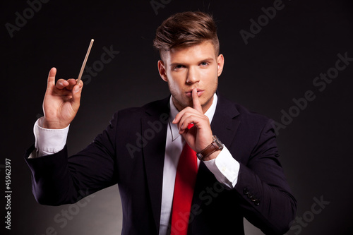 Photo: conductor who makes silence conductor who makes silence