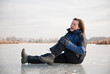 Knee injury - winter slip