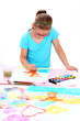 Schoolgirl painting