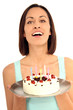 Frau am Geburtstag