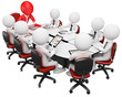 3D business white people. Business meeting