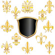 Fleur-de-lis and shield