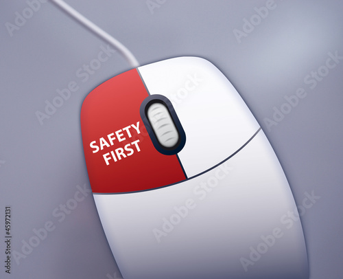 Illustration: Safety First auf Maustaste Safety First auf Maustaste