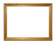 Gold vintage frame isolated on white background