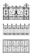Set of forged decorative lattice isolated on white background