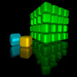 light color round cubes