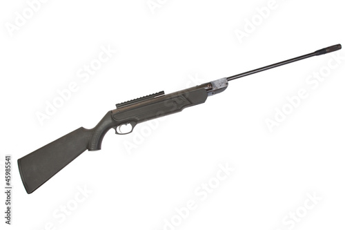 Photo: pneumatic air rifle isolated on white background pneumatic air rifle isolated on white background