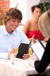 Date in a restaurant