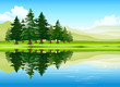 Vector: beautiful landscape beautiful landscape