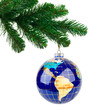 Photo: Globe and christmas tree Globe and christmas tree