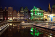 Damrak by night