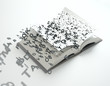Letters flying out of a book