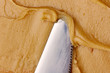 Delicious peanut butter close-up background
