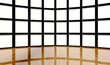 White screen video wall of many cubes