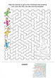 Christmas or New Year maze game for kids