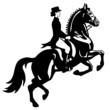 Vector: dressage riders monochrome dressage riders monochrome