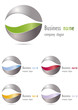 Company business logo 3D sphere metal design