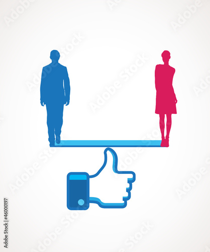 Vector: parité, inégalité homme - femme parité, inégalité homme - femme