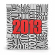New year 2013.cube built from numbers.