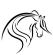 Horse silhouette logo vector
