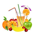 Fresh fruit and juice