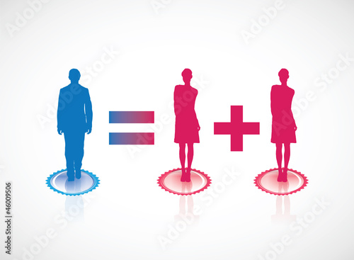 Vector: parité homme femme / hommes femmes parité homme femme / hommes femmes