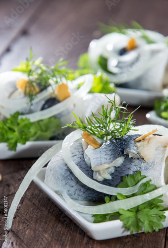 Photo: Herring Filet on small plates Herring Filet on small plates
