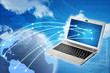 Laptop Worldwide Connection concept