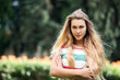 Young and beautiful woman in the park