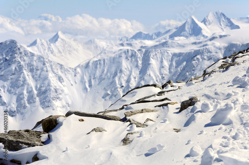 Photo: winter mountain landscape of Austrian Alps winter mountain landscape of Austrian Alps
