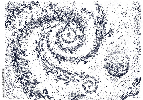 Vector: abstract painted galaxy abstract painted galaxy