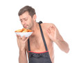 Photo: Chef praising his own baking Chef praising his own baking
