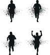 Vector: running splash man running splash man
