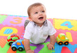 Cute Boy Playing with Toys