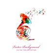 colorful music background. vector
