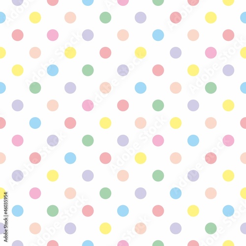  Seamless vector pattern background pastel colorful polka dots