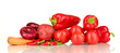 fresh red vegetables isolated on white