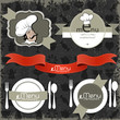 Restaurant menu and background design collection