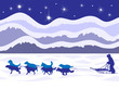 Musher and dog sled team
