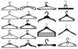 Vector: Clothes hanger silhouette collection vector illustration. Clothes hanger silhouette collection vector illustration.