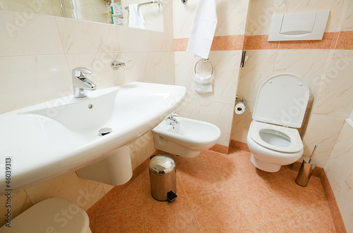 Photo: Toilet in the modern bathroom Toilet in the modern bathroom