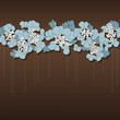 Vektor: Beautiful floral background with blue flowers Beautiful floral background with blue flowers
