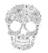 Skull from flowers.