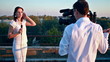 TV crew on the set