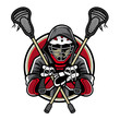 Vector: Lacrosse Mascot Lacrosse Mascot