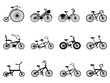 bicycle silhouettes set